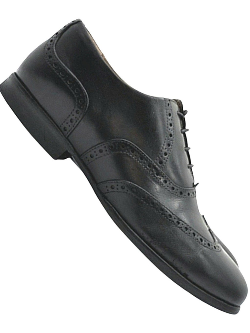 Wolf & Shepherd Senna Wingtip Oxford Shoes Men 8 Black Italian Leather